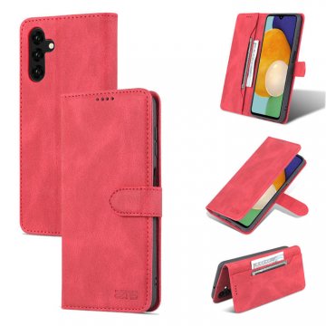 AZNS Samsung Galaxy A13 5G Wallet Kickstand Magnetic Case Red
