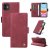 YIKATU iPhone 11 Skin-touch Wallet Kickstand Case Wine Red