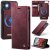 CaseMe iPhone 11 2-in-1 Magnetic Wallet Case – Wireless Charging & RFID Blocking Red