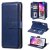 Samsung Galaxy A70 Multi-function 10 Card Slots Wallet Case Dark Blue