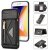 Crossbody Zipper Wallet iPhone 7/8/SE2 2020/SE3 2022 Case With Strap Black