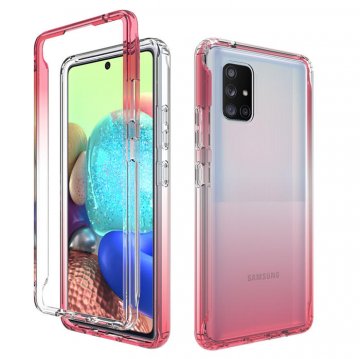 Samsung Galaxy A71 5G Shockproof Clear Gradient Cover Red