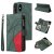 iPhone X/XS Zipper Wallet Magnetic Stand Case Green