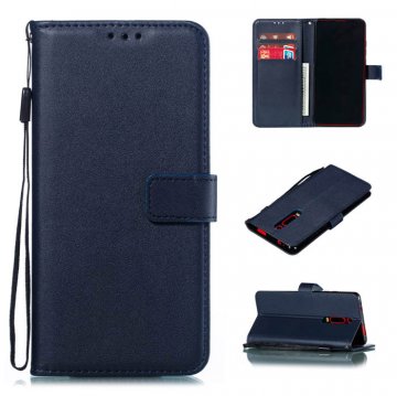 Xiaomi Mi 9T Wallet Kickstand Magnetic PU Leather Case Dark Blue
