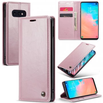 CaseMe Samsung Galaxy S10e Wallet Kickstand Magnetic Case Pink