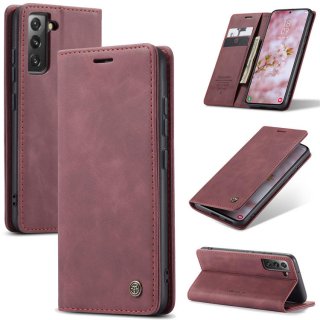 CaseMe Samsung Galaxy S22 Plus Wallet Magnetic Case Red