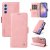 YIKATU Samsung Galaxy A54 5G Skin-touch Wallet Kickstand Case Pink