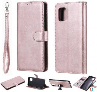 Samsung Galaxy A71 5G Wallet Detachable 2 in 1 Stand Case Rose Gold
