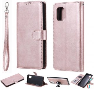 Samsung Galaxy A71 5G Wallet Detachable 2 in 1 Stand Case Rose Gold