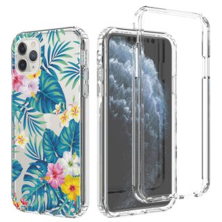 iPhone 11 Pro Max Clear Bumper TPU Banana Leaf Case