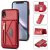 Crossbody Zipper Wallet iPhone XR Case With Strap Red