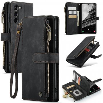 CaseMe Samsung Galaxy S23 Plus Wallet Kickstand Case Black