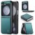 CaseMe Samsung Galaxy Z Flip5 Litchi skin PU Leather Case Green