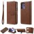 Samsung Galaxy Note 20 Ultra Zipper Wallet Magnetic Detachable 2 in 1 Case Brown
