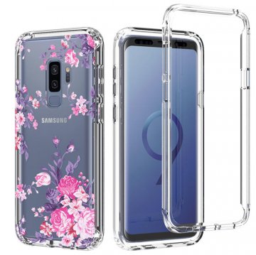 Samsung Galaxy S9 Plus Clear Bumper TPU Rose Flowers Case