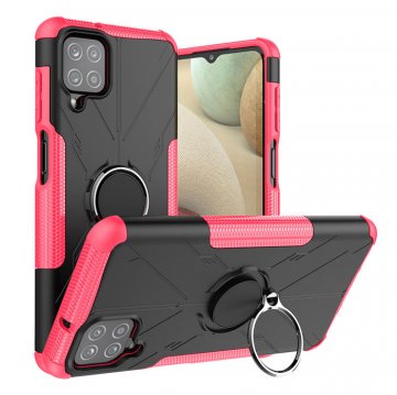 Samsung Galaxy A12 5G Hybrid Rugged Ring Kickstand Case Rose