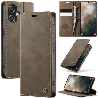 CaseMe Samsung Galaxy A07 4G/A06 4G/5G Magnetic Wallet Case with RFID Blocking Coffee