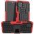 Samsung Galaxy A22 5G Hybrid Rugged Kickstand Case Red