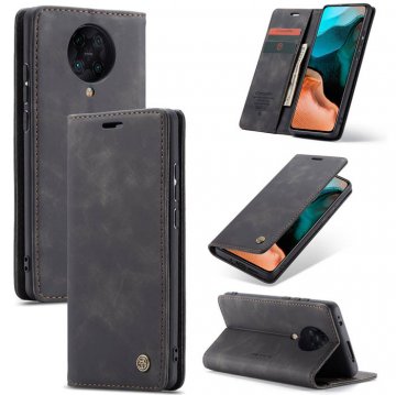 CaseMe Xiaomi Redmi K30 Pro Wallet Magnetic Flip Case Black