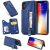 iPhone XS Wallet Magnetic Kickstand Shockproof Cover Blue
