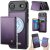 CaseMe iPhone Air 2-in-1 Detachable Magnetic Wallet Case with RFID Blocking, Card Holder & MagSafe Compatible - Purple