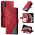 iPhone XS/X Wallet Splicing Kickstand PU Leather Case Red