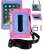 iPad 9.7 inch 2018/2017 Kickstand Hand Strap and Detachable Shoulder Strap Cover Rose + Blue