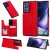 Samsung Galaxy Note 20 Ultra Luxury Tree and Cat Magnetic Card Slots Stand Cover Red