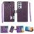 Samsung Galaxy S21/S21 Plus/S21 Ultra Zipper Pocket Wallet Stand Case Purple