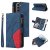 Samsung Galaxy S21 Zipper Wallet Magnetic Stand Case Blue