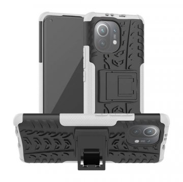 Xiaomi Mi 11 Hybrid Rugged PC + TPU Kickstand Case White