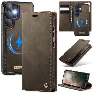 CaseMe Samsung Galaxy S26 Ultra 2-in-1 Magnetic Wallet Case – Wireless Charging & RFID Blocking Coffee