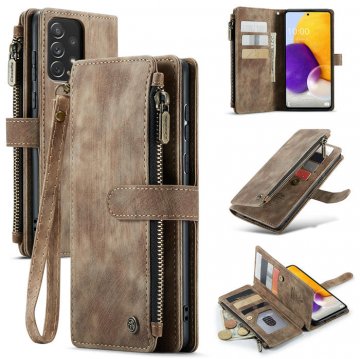 CaseMe Samsung Galaxy A72 Wallet kickstand Case Coffee