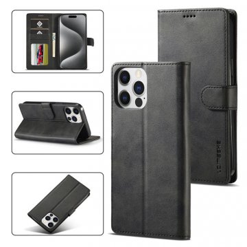 LC.IMEEKE Wallet Magnetic Stand Phone Case Black