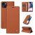 YIKATU Wallet Magnetic Kickstand Leather Phone Case Brown