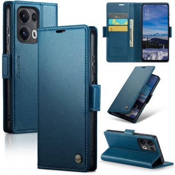 CaseMe OPPO Reno13 Pro Wallet RFID Blocking Magnetic Buckle Case Blue
