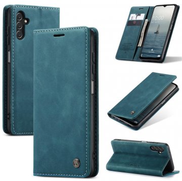 CaseMe Samsung Galaxy A14 5G Wallet Luxury Leather Case Blue