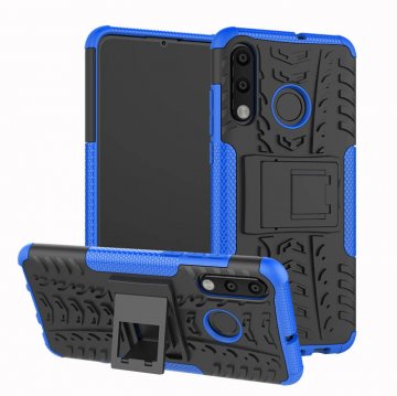 Huawei P30 Lite Hybrid Rugged PC + TPU Kickstand Case Blue