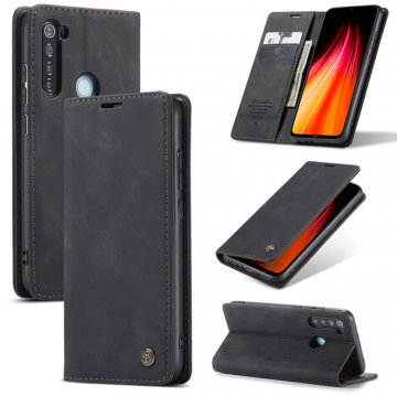 CaseMe Xiaomi Redmi Note 8 Wallet Kickstand Magnetic Flip Case Black