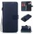 Samsung Galaxy A20e Wallet Kickstand Magnetic Leather Case Dark Blue