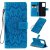Samsung Galaxy S20 Ultra Embossed Sunflower Wallet Stand Case Blue