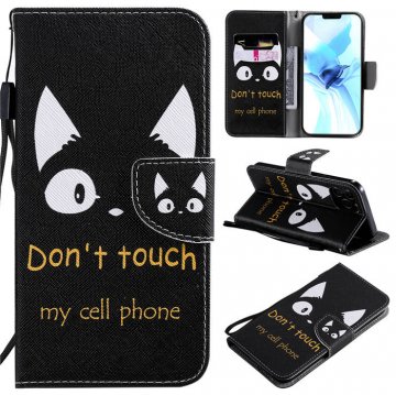 iPhone 12 Pro Embossed Cat Ears Wallet Magnetic Stand Case