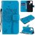 Google Pixel 5 Embossed Tree Cat Butterfly Wallet Stand Case Blue