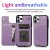 Mandala Embossed iPhone 11 Pro Max Case with Card Holder Purple