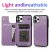 Mandala Embossed iPhone 11 Pro Case with Card Holder Purple