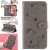 iPhone 11 Pro Max Embossed Cat Bee Wallet Magnetic Stand Case Gray