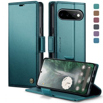 CaseMe Google Pixel 11/Pixel 11 Pro RFID Wallet Case with Magnetic Buckle & Wireless Charging Green