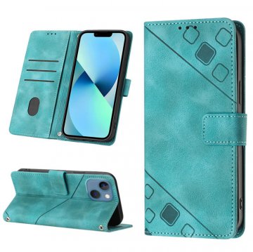 Skin-friendly iPhone 14 Wallet Stand Case with Wrist Strap Green