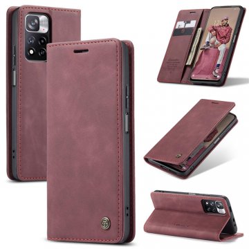 CaseMe Xiaomi Poco X4 NFC Wallet Magnetic Case Red