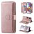 Samsung Galaxy A51 Multi-function 10 Card Slots Wallet Case Rose Gold